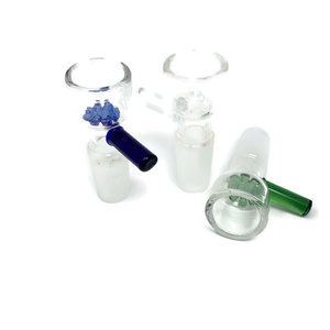 14mm Male Glass Bowl w/ Built in Screen and Handle 14mm Male Glass Bowl w/ Built in Screen and Handle