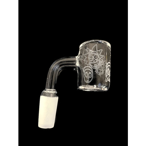 Production Quartz Quartz Etched Banger 14mm Male - R&M