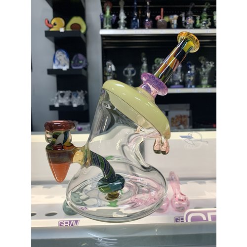 Wisco Kid Drippy Patchwork Banger Hanger Dab Rig by The Wisco Kid Glass Wisco Kid Drippy Patchwork Banger Hanger Dab Rig by The Wisco Kid Glass