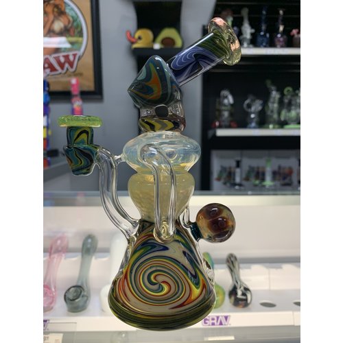 Wisco Kid Chaos Gill Drain Recycler Banger Hanger Rig by The Wisco Kid Glass