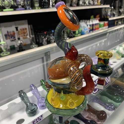 Wisco Kid Chaos Window Recycler Banger Hanger Dab Rig w/ Disc by The Wisco Kid Glass