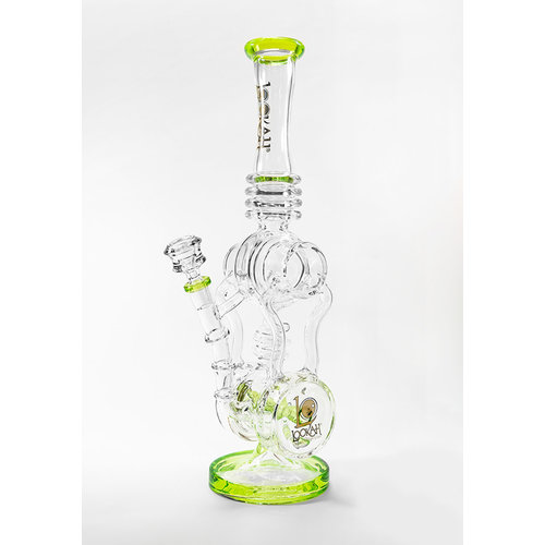 Lookah Glass Lookah Glass - 16' Dual Chamber Glass Water Pipe With Inline Perc Lookah Glass Lookah Glass - 16' Dual Chamber Glass Water Pipe With Inline Perc