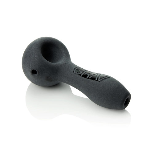 Grav Labs GRAV - 4" Sandblasted Glass Spoon Pipe Grav Labs GRAV - 4" Sandblasted Glass Spoon Pipe