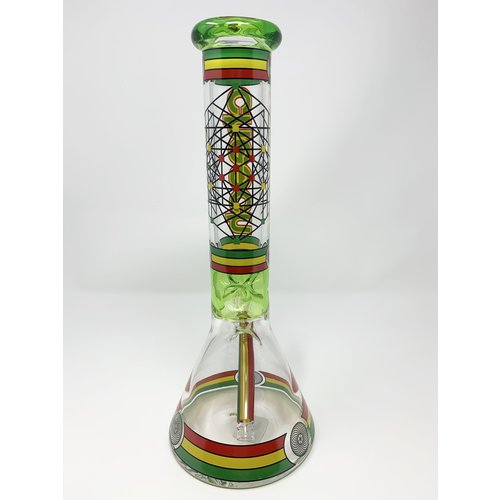 Cheech Cheech - 16” Beaker Colored Line Work Cheech Cheech - 16” Beaker Colored Line Work