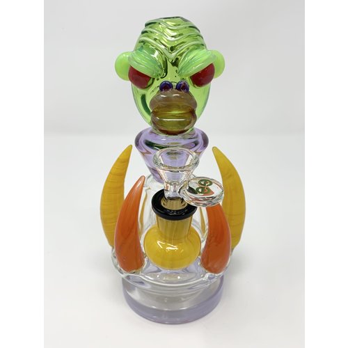 Cheech Cheech - Headpiece with Horns Green/Orange Waterpipe Cheech Cheech - Headpiece with Horns Green/Orange Waterpipe