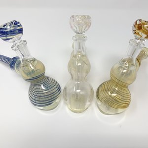 Large Glass Bubbler Hand Pipe with Removable Bowl