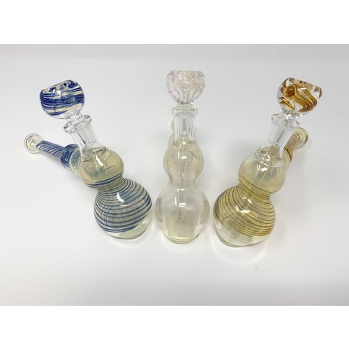 Large Glass Bubbler Hand Pipe with Removable Bowl