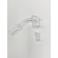 4mm Thick Quartz 45 Degree Banger with Slitted Insert Cup