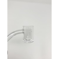 25mm Flat Top 45 Degree Quartz Banger w/ Slitted Cup Insert