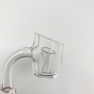 Production Quartz 4mm Thick Quartz Banger with Slitted Insert Cup Production Quartz 4mm Thick Quartz Banger with Slitted Insert Cup