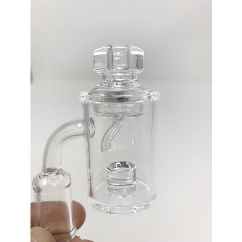 Production Quartz Reactor Style Quartz Banger with Carb Cap Production Quartz Reactor Style Quartz Banger with Carb Cap