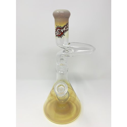 Zong Zong - Mini 2 Kink Silver Fumed Beaker Water Pipe Zong Zong - Mini 2 Kink Silver Fumed Beaker Water Pipe