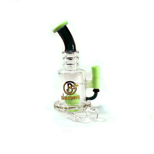 BG Mom Big Mom Glass Water Pipe With Half Fab Egg Perc - 8.5 Inches Assorted Colors BG Mom Big Mom Glass Water Pipe With Half Fab Egg Perc - 8.5 Inches Assorted Colors