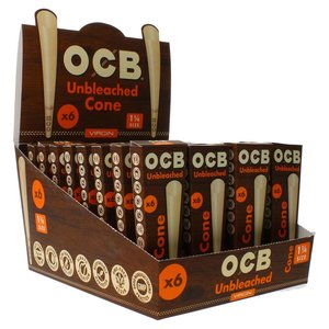 OCB OCB Virgin Unbleached Cone 1 1/4 - 6pk