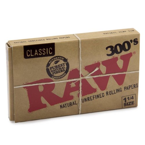 RAW RAW *ORGANIC HEMP* 300'S BLOC ROLLING PAPERS 1 1/4