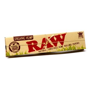 RAW RAW *ORGANIC HEMP*  KING SIZE SLIM ROLLING PAPERS