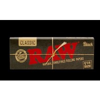 RAW CLASSIC BLACK ROLLING PAPERS 1 1/4 Organic
