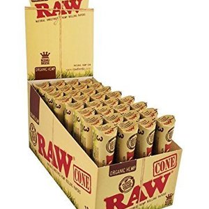 RAW RAW Organic Hemp 6pk Pre-Rolled Cones 1 1/4