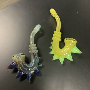 Handmade Spiked Sherlock Pipe - Assorted Colors Handmade Spiked Sherlock Pipe - Assorted Colors