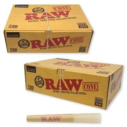 RAW RAW 70/45 Single Size Pre-Rolled Cones - Pack of 20