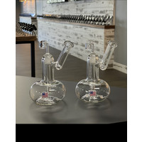 HYDROS USA Made Bubbler- Clear Fat Bottom
