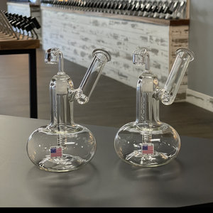 Hydros HYDROS USA Made Bubbler- Clear Fat Bottom Hydros HYDROS USA Made Bubbler- Clear Fat Bottom
