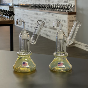 Hydros HYDROS USA Made Bubbler- Fumed Beaker Base Hydros HYDROS USA Made Bubbler- Fumed Beaker Base
