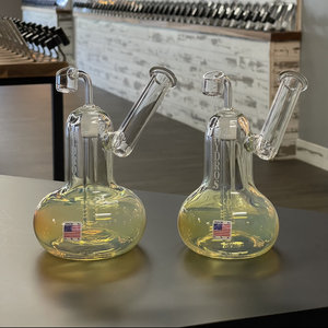 Hydros HYDROS USA Made Bubbler- Fumed Fat Bottom Hydros HYDROS USA Made Bubbler- Fumed Fat Bottom