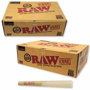 RAW RAW 70/30 Single Size Pre-Rolled Cones - Pack of 20 RAW RAW 70/30 Single Size Pre-Rolled Cones - Pack of 20