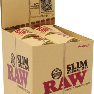 RAW RAW Pre-Rolled Tips - Slim Herbal - 20ct