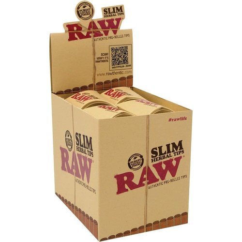 RAW RAW Pre-Rolled Tips - Slim Herbal - 20ct