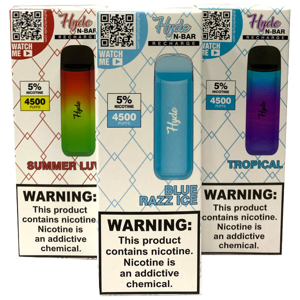 4500 puff disposable vape HYDE Hyde 'N-Bar' RECHARGE Disposable- Flavor:Apple Black Ice peach colada How do we dispose