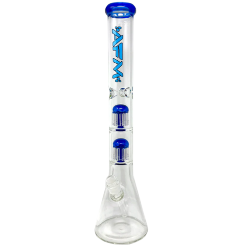 AFM Glass AFM Glass Double Hitter Dual 8 Arm Perc Beaker - Assorted Colors AFM Glass AFM Glass Double Hitter Dual 8 Arm Perc Beaker - Assorted Colors