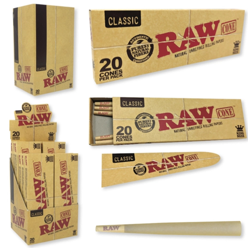 RAW RAW King Size Cones 20 Pack - Classic