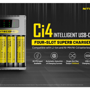 Nitecore Ci4 Intelligent USB-C Four Slot Charger Nitecore Ci4 Intelligent USB-C Four Slot Charger