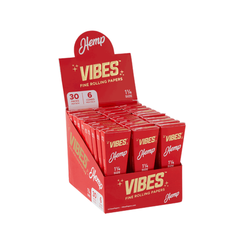 Vibes Coffin Cones Vibes Coffin 1 1/4 Cones - 6pk Hemp Vibes Coffin Cones Vibes Coffin 1 1/4 Cones - 6pk Hemp