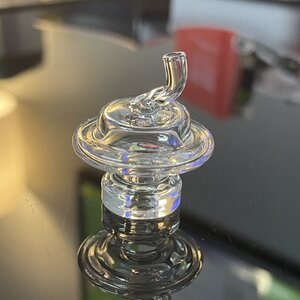 Glass Carb Cap w/ Offset Directional Airflow Glass Carb Cap w/ Offset Directional Airflow