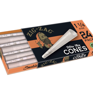 Zig Zag 1 1/4 Size Unbleached Cones - 24 Pack Zig Zag 1 1/4 Size Unbleached Cones - 24 Pack