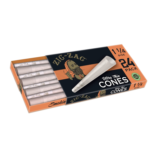 Zig Zag 1 1/4 Size Unbleached Cones - 24 Pack Zig Zag 1 1/4 Size Unbleached Cones - 24 Pack