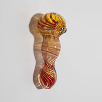 Medium Glass Hand Pipe - Assorted Swirl Stripes