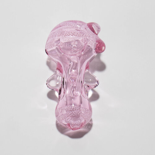 Medium Glass Hand Pipe - Jewel Pink