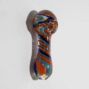 Large Glass Hand Pipe - Assorted Color Swirl