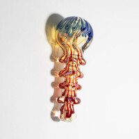 Large Glass Hand Pipe - Assorted Colors w/ Rings