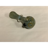 Medium Glass Hand Pipe - Assorted Colors w/ Single Ring