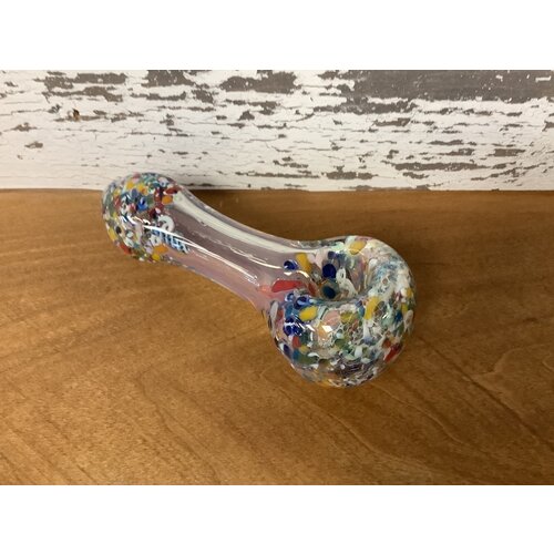 Medium Glass Hand Pipe - Assorted Color Dots Medium Glass Hand Pipe - Assorted Color Dots