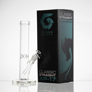 5mm Thick 12" Glass Straight Tube Water Pipe