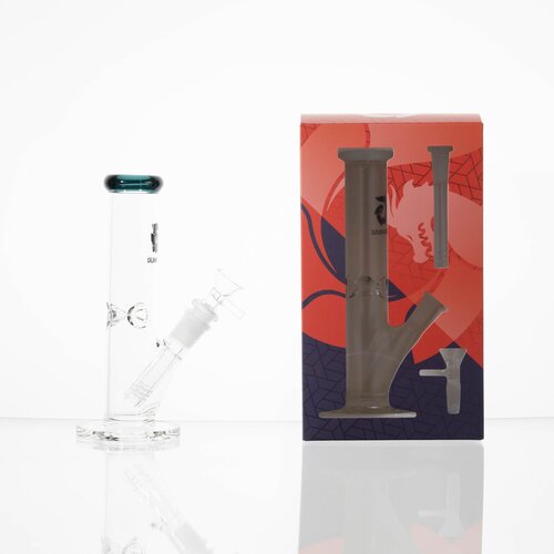 8" Small Glass Straight Tube Water Pipe - Assorted Colors 8" Small Glass Straight Tube Water Pipe - Assorted Colors