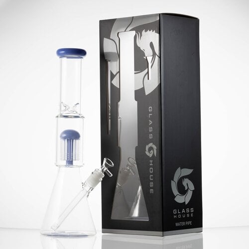 16" Beaker Base Water Pipe with 8 Arm Perc - Assorted Colors 16" Beaker Base Water Pipe with 8 Arm Perc - Assorted Colors