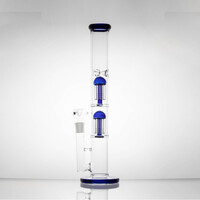18" Straight Tube Water Pipe w/ 8 Arm Perc - Assorted