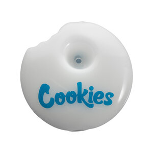 Cookies Cookies Glass Cookie Bite Hand Pipe - White